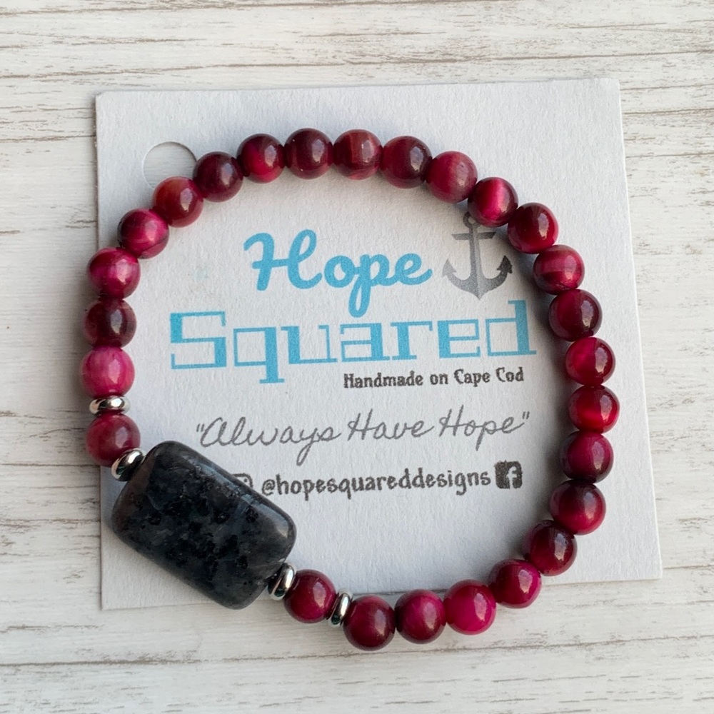 Beaded gemstone tiger eye bracelet